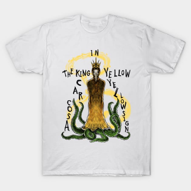 The Enigmatic Rule of Hastur: The King in Yellow Design T-Shirt by Holymayo Tee